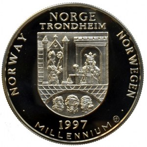 Norsko, 5 euro 1997, natur vern, kapsle