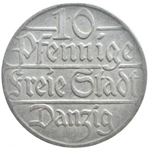 Posko, Gdaňsk - město (Danzig), 10 pfennig 1923, KM# 143