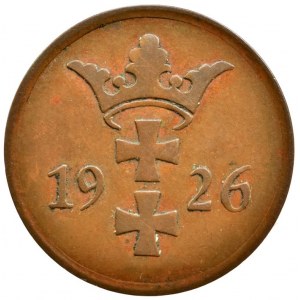 Posko, Gdaňsk - město (Danzig), 2 pfennig 1926, KM# 140