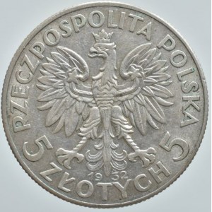 Polsko 1918-1939, 5 zlotých 1932 b.z., Parchimowicz 116b
