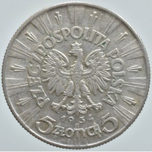 Polsko 1918-1939, 5 zlotých 1934, Parchimowicz 118a