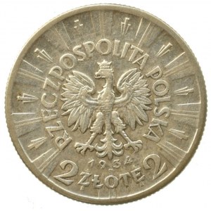 Polsko 1918-1939, 2 zloté 1934 Pilsudski