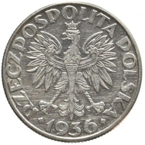 Polsko 1918-1939, 2 zloté 1936 Loď, Ag750, 4.4g, KM#30