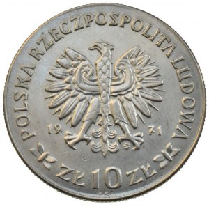Polsko 1939-1990, 10 zlotých 1971, 50. výročí Slezského povstání