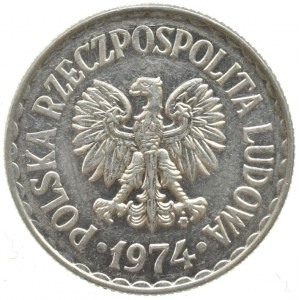 Polsko 1939-1990, 1 zlotý 1974, sbírkový