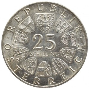 Rakousko - republika, 25 schilling 1967, 250 let narození M.Terezie, Ag800