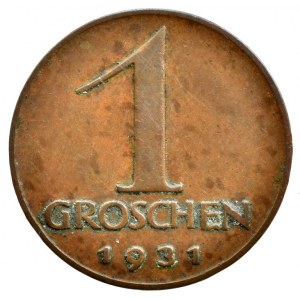 Rakousko - republika, 1 groschen 1931, R