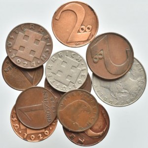 Rakousko - republika, Rakousko, drobné mince , 11 ks