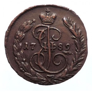 Rusko, Kateřina II. 1762-1796, 1 kopejka 1789 EM Jekatěrinburg, 8,79g