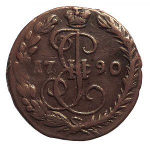 Rusko, Kateřina II. 1762-1796, Děnga 1790 EM, Jekatěrinburg, Bitkin II - 732, 5,12g