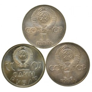 Rusko, 1 rubl 1965, 1975, 1977, 3 ks