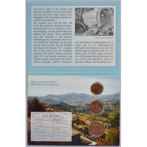 San Marino, San Marino - sada 1, 2, 5 cent 2006