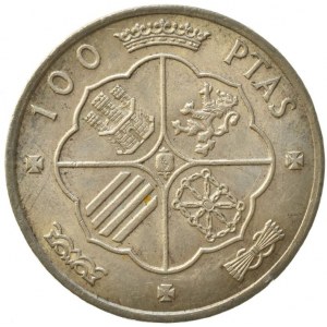 Španělsko, 100 pesetas 1966, KM# 797, Ag800, 19g