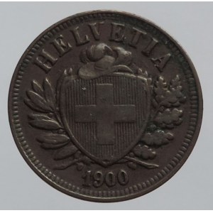 Švýcarsko, 2 Rappen 1900 B