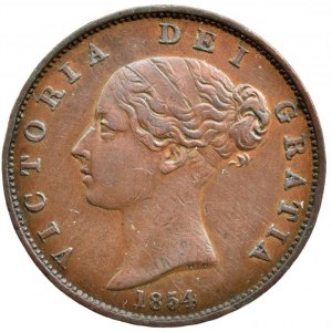 Velká Británie, Victorie 1837-1901, 1/2 penny 1854