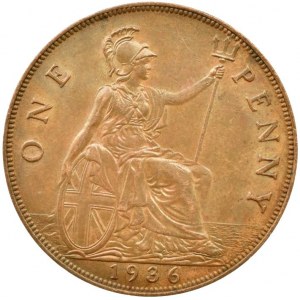Velká Británie, George V. 1910-1936, one penny 1936