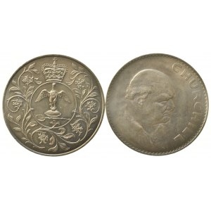 Velká Británie, Alžběta II. 1952-, Crown 1965, 25 New pence 1977, 2 ks