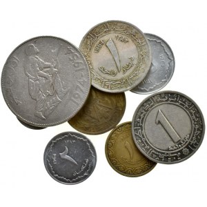 Alžírsko, 5 dinar 1974, 1 dinar 1964, 1972, 20 centimes 1964, 10 centimes 1964, 5 centimes 1964, 2 centimes 1964, 1 centimes 1964, 8 ks