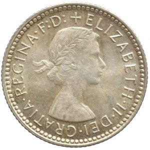 Austrálie, Elizabeth II. 1952-, 6 pence 1962, KM# 58, Ag500, 2,82g
