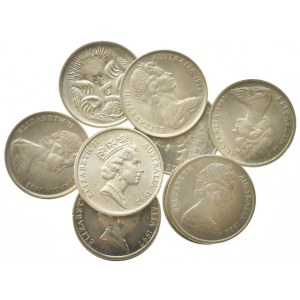 Austrálie, Elizabeth II. 1952-, 5 cents 1968, 79, 80, 82, 83, 92, 94, 97, 99, 01, 10 ks