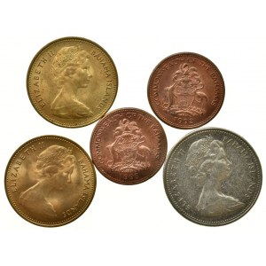 Bahamy, 25 cent 1969, 1 cent 1966, 1969, 1992, 1995, 5 ks