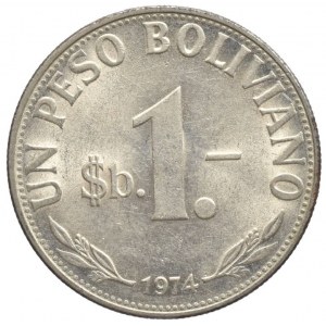 Bolívie, 1 peso 1974, KM# 192