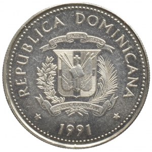 Dominikánská republika, 25 centavos 1991, KM# 71.1