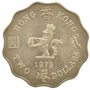 Hong Kong britská kolonie, 2 dollars 1975, KM# 37