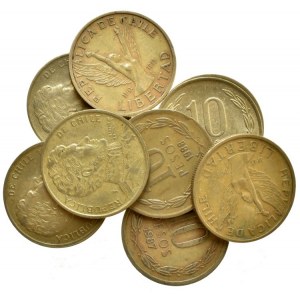 Chile, 10 pesos 1981, 86, 87, 88, 93, 94, 95, 96, 97, 9 ks