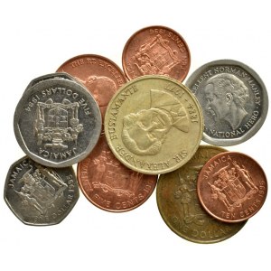 Jamajka, 5 dollars 1994, 1995, 1 dollar 1991, 1993, 1995, 1996, 25 cents 1995, 1996, 10 cents 1995, 1996, 10 ks