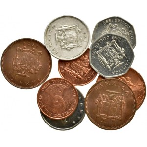 Jamajka, 1 dollar 1994, 1996, 10 cents 1995, 1996, 5 cents 1969, 1992, 1 cent 1970, 1971, 1972, 9 ks