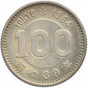 Japonsko, Hirohito 1950-1989, 100 yen 1964, Y# 79, Ag600, 4,8g