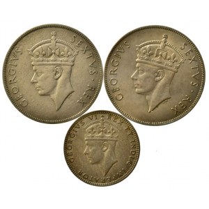 Jižní Afrika, George VI. 1936-1952, 1 shilling 1950, 1952, 50 cent 1943, 3 ks