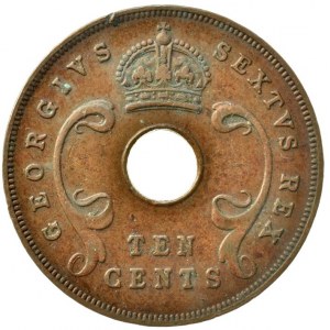 Jižní Afrika, George VI. 1936-1952, 10 cent 1952, KM# 34, patina