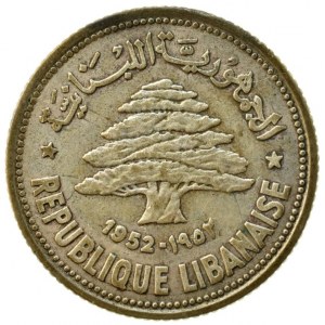 Libanon republika , 50 piastres 1952, KM# 17, Ag600, 4,9g