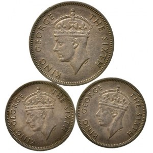 Malajsko, 20 cents 1948, 10 cents 1948, 1950, 3 ks
