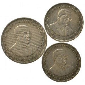 Mauricius republika, 5 ruppes 1987, 1 ruppes1987, 1991, 3 ks