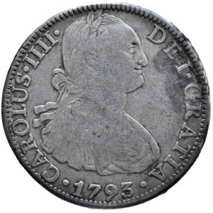 Mexiko, Charles IV. 1788-1808, 8 Reales 1793 FM, KM#109