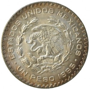 Mexiko republika 1867-, 1 peso 1965, KM# 459, Ag100, 16g