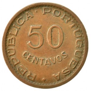 Mosambik, portugalská kolonie, 50 centavos 1957, KM#81