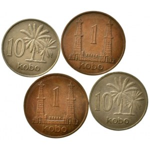 Nigerie republika, 10 kobo 1973, 1976, 1 kobo 1973, 1974, 4 ks