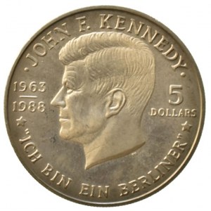Niue, 5 dolar 1988, J.F.Kennedy