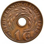 Nizozemská Východní Indie, Wilhelmina I. 1890-1948, 1 cent 1937, 1942 D, KM# 317, 2 ks