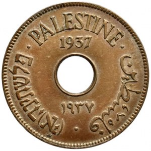 Palestina, 10 mils 1937, KM# 4