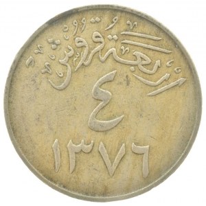Saudská Arábie, 4 ghirsh 1956, KM# 42