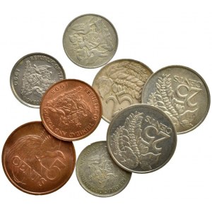 Trinidad and Tobago, 25 cent 1976, 1983, 1993, 10 cent 1966, 1980, 1990, 5 cent 1996, 1cent 1995, 8 ks