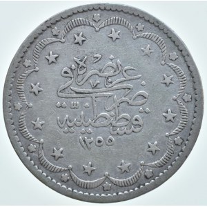 Turecko, Abdul Mejid 1839-1861, 20 kurush 1255/9, KM#676