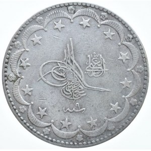 Turecko, Muhammad V. 1909-1918, 20 kurush 1327/9, KM#780