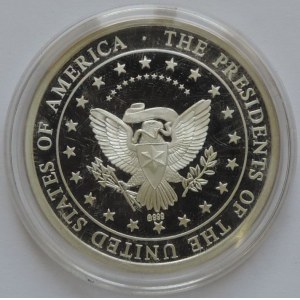 USA, Ag 999, 35mm/15g, medaile prezidenti, A. Lincoln, kapsle
