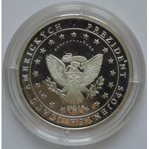 USA, Ag 999, 30mm/8,4g, medaile prezidenti, G.Washington, kapsle